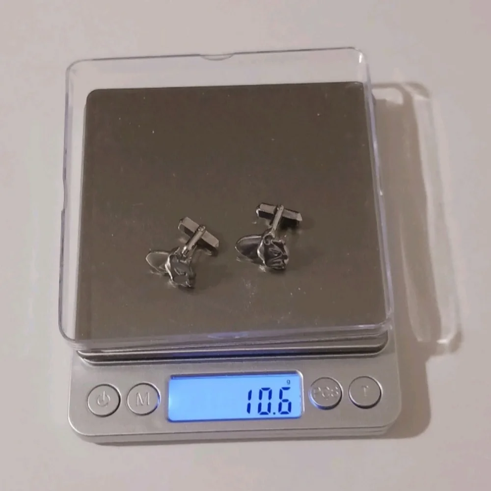 VTG Swank Boxer Dog Cufflinks Silver Tone MCM Groom Groomsmen Dog Dad Gift